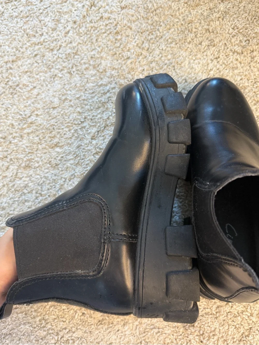 Circus NY Black Chunky Chelsea Boots Women’s 7.5